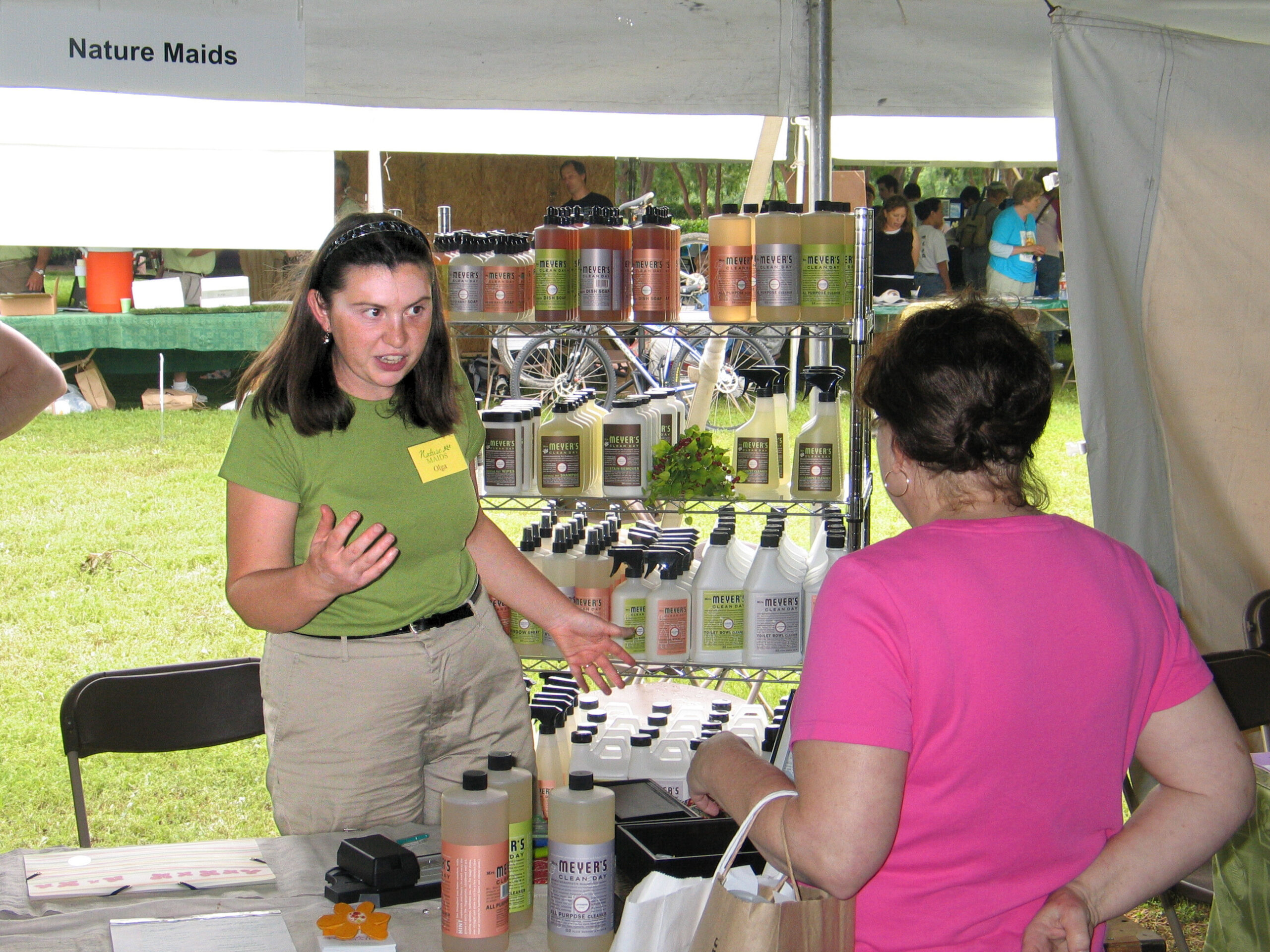 Image of Olga running a janitorial business "Nature Maids" with custom software